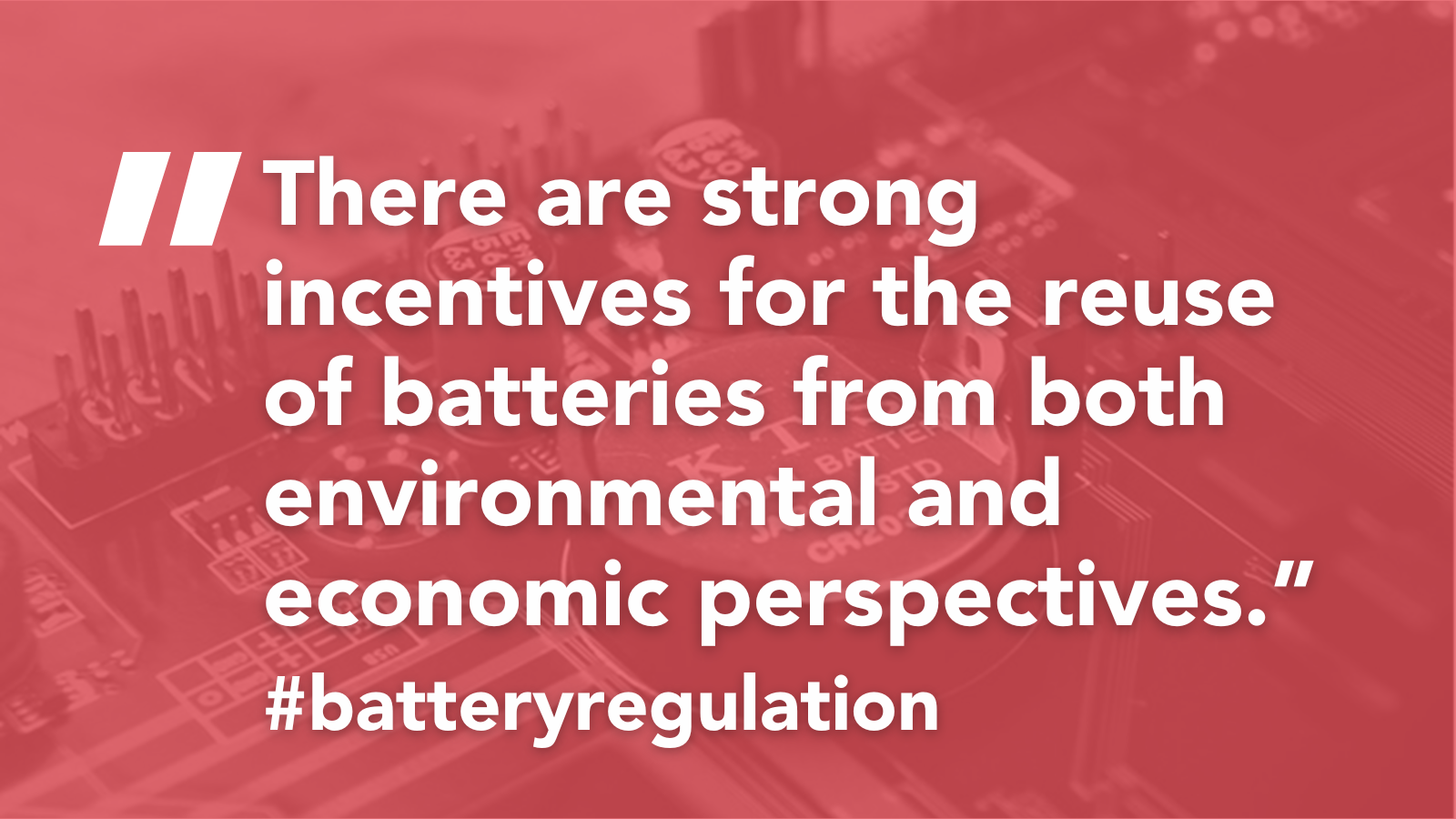 Remanufacturing prolongs the service life of batteries